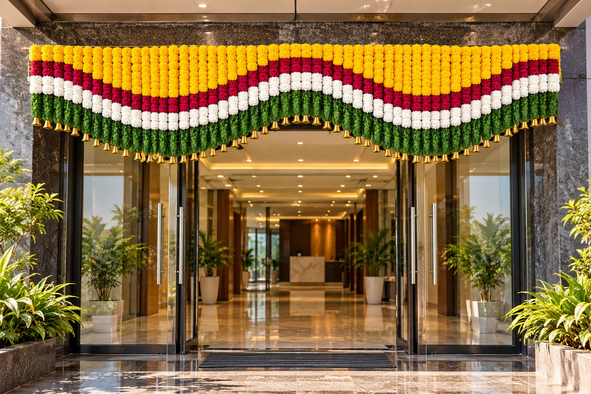 Traditional Flower Drop Decoration - 5ft minimum