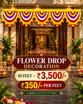 FLOWER DROP DECORATION – Traditional Elegance for Your Special Occasions!