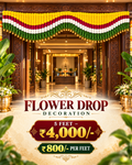 Traditional Flower Drop Decoration - 5ft minimum